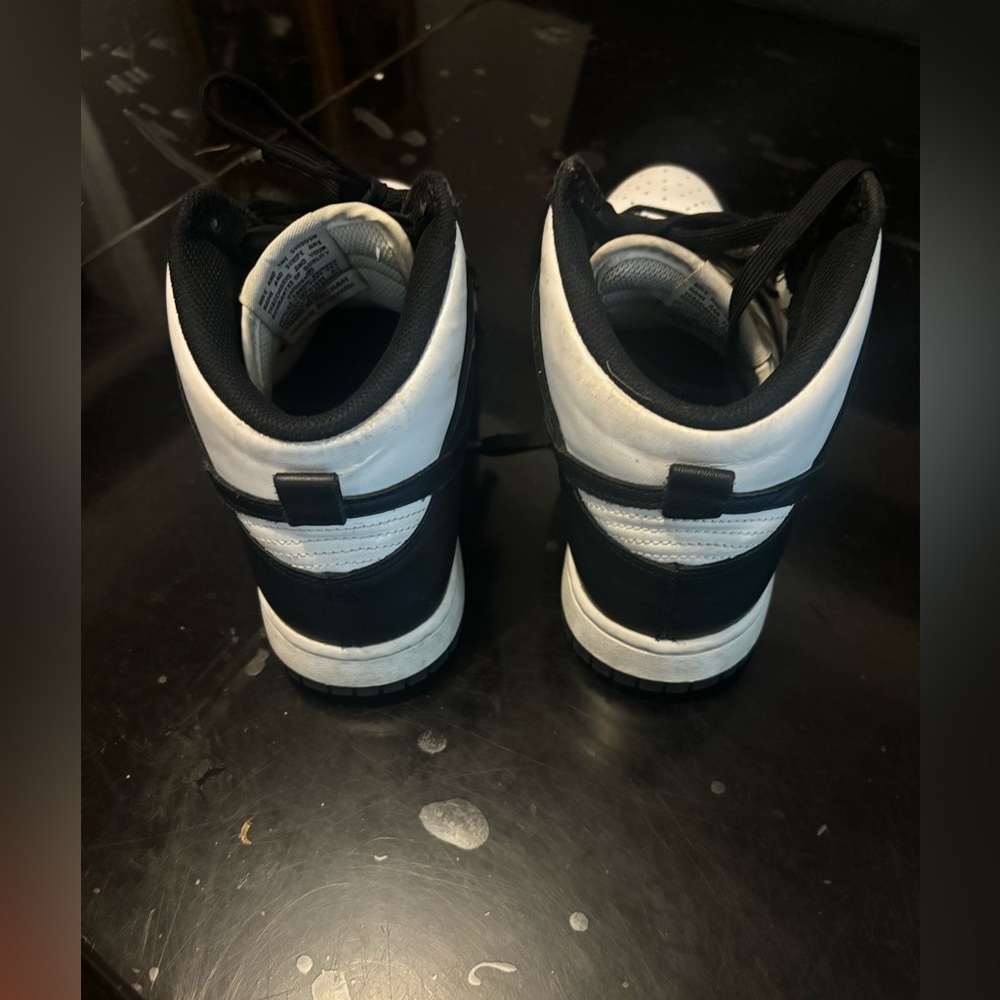 GUC NIKE MENS DUNK HIGH PANDA BLACK & white size 8 - Picture 3 of 3